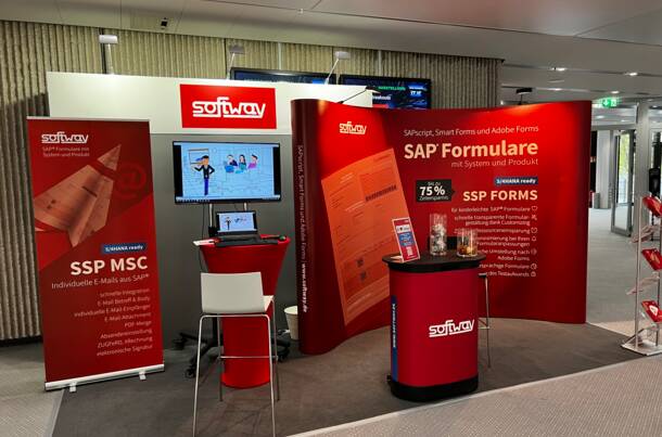 Messestand Softway AG DSAG Technologietage 2022